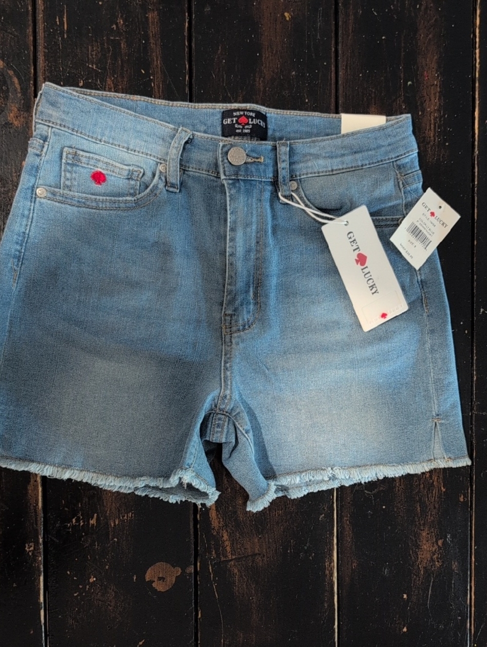 Get Lucky Brand Light Blue Denim Frayed Hem Shorts NEW W/Tags